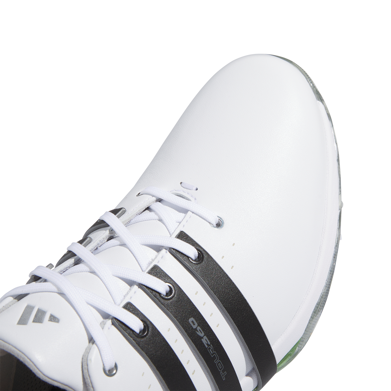 Men s Tour360 24 Spiked Golf Shoe White Black Green ADIDAS Golf Shoes Men s Golf Town Limited