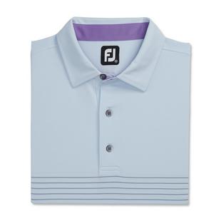 Men's Engineered Pinstripe Lisle Short Sleeve Polo