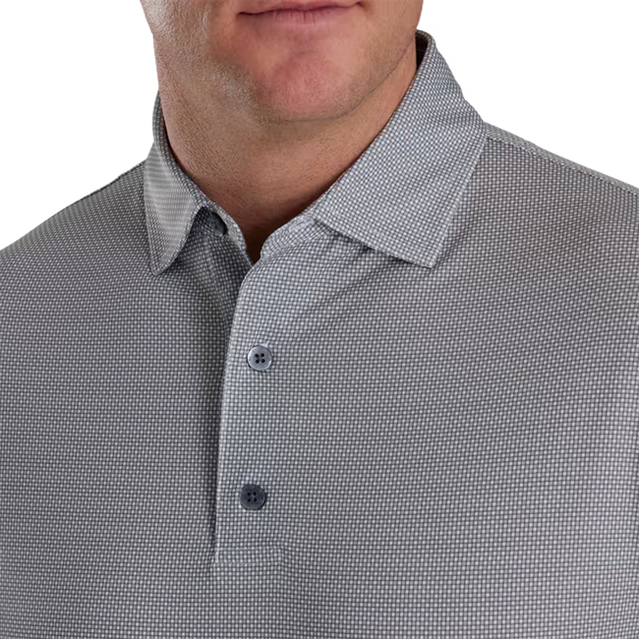 Men's Octagon print Lisle Short Sleeve Polo