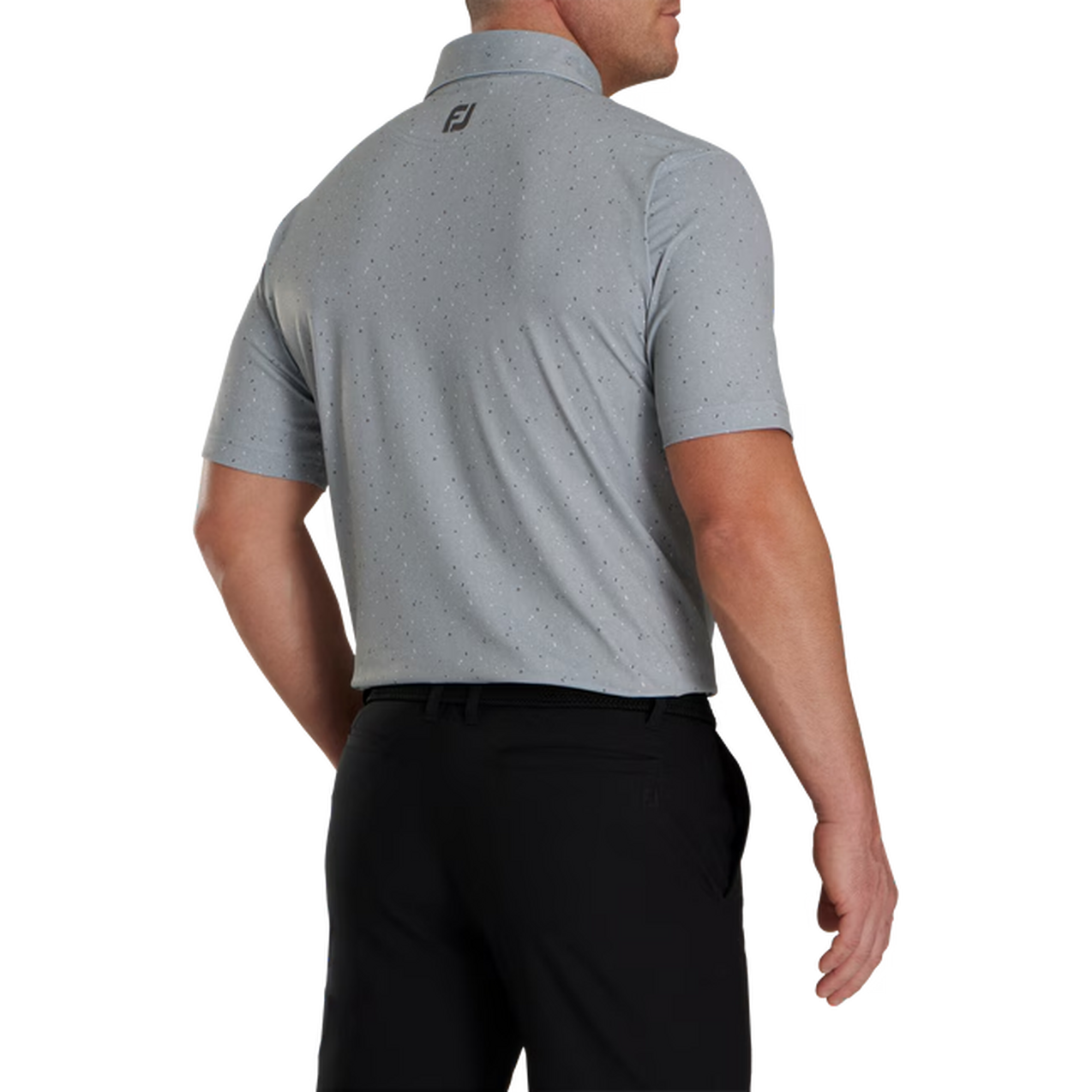 Men's Tweed Texture Stretch Pique Short Sleeve Polo