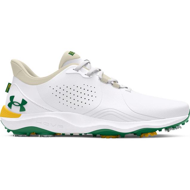 Limited Edition - Men's Drive Pro Spiked Golf Shoe - White/Green/Yellow UNDER ARMOUR
