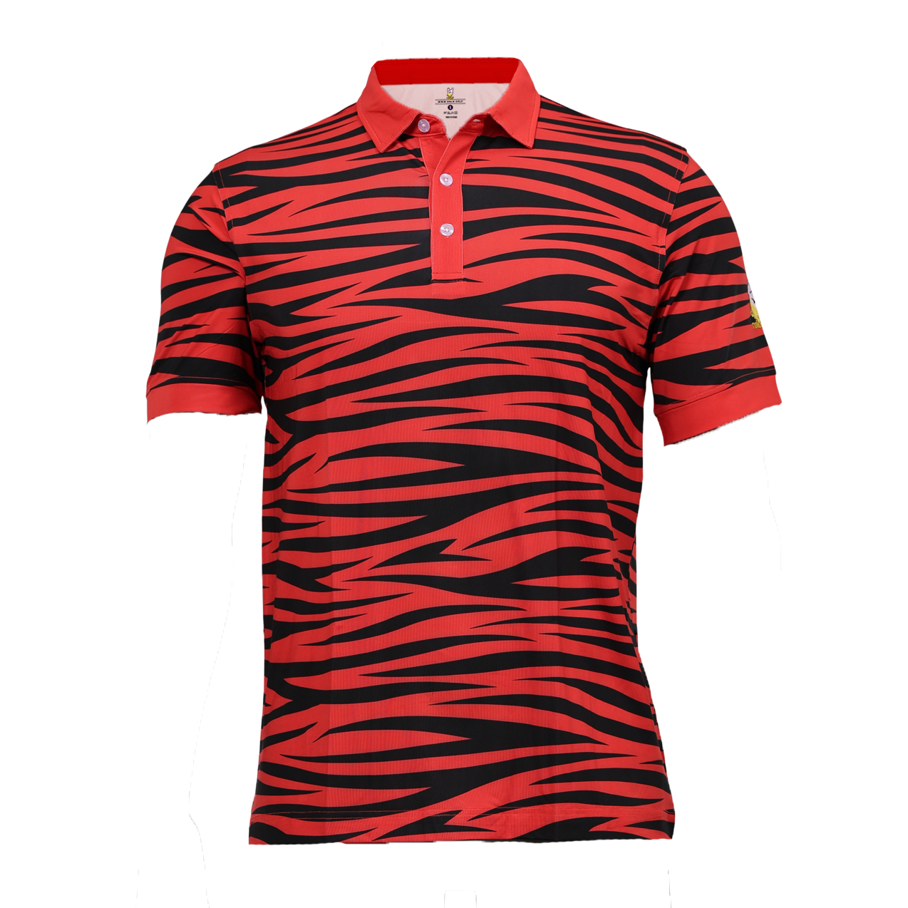 Men's Red Tiger Short Sleeve Polo