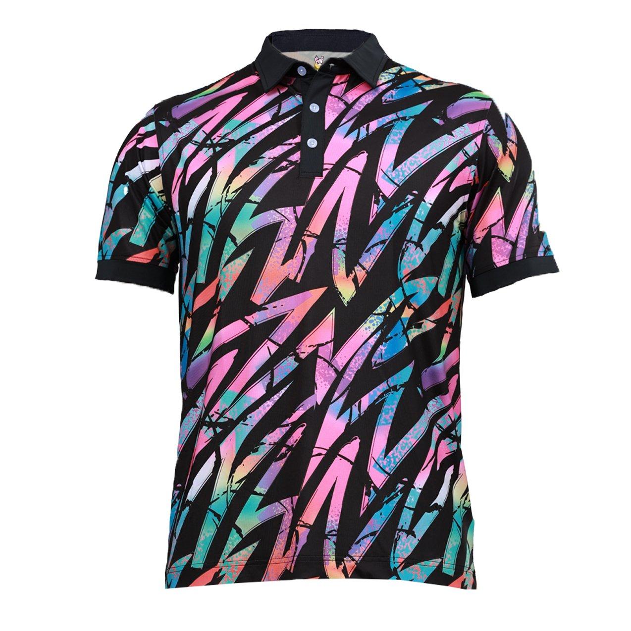 Men's Electric Zebra Short Sleeve Polo