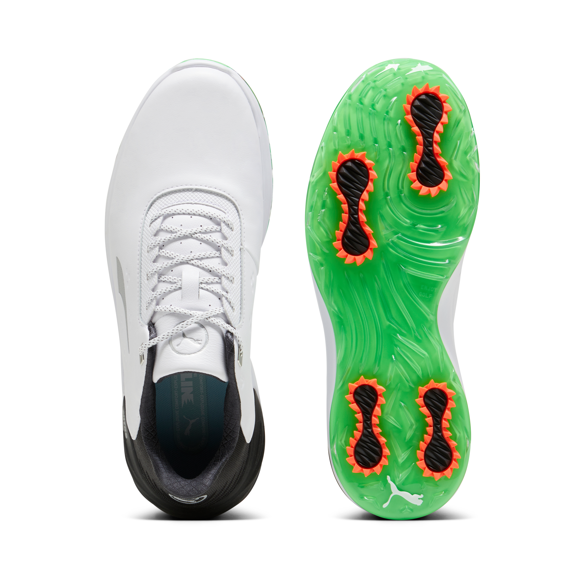 Men's Phantomcat Nitro Spiked Golf Shoe - White/Black