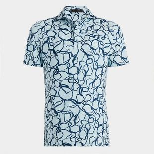 Men's Printed Sketched Pique Short Sleeve Polo
