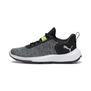 Junior Fusion SL Spikeless Golf Shoe - Black/Lime