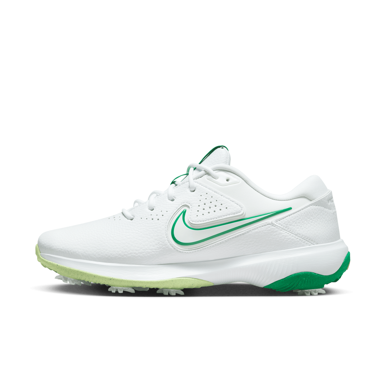 Men's Victory Pro 3 Spiked Golf Shoe - White/Green | NIKE