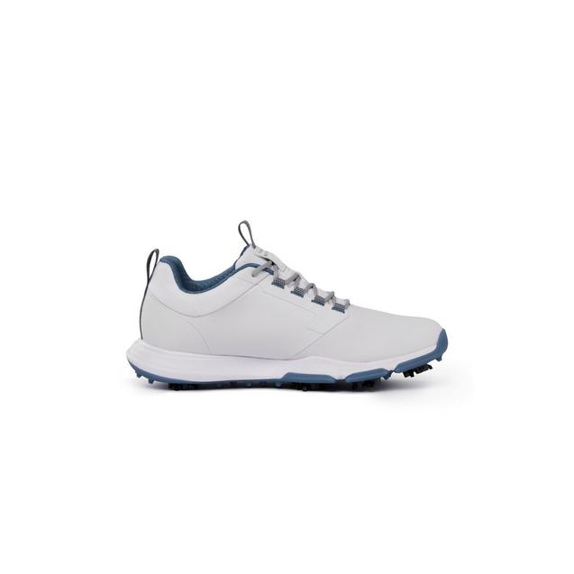 Men's Ringer 2.0 Spiked Golf Shoe - White/Blue | TRAVISMATHEW