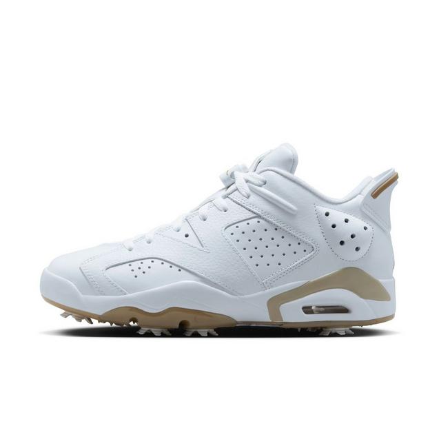 Jordan Retro 6 G Spiked Golf Shoe - White/Khaki