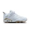 Jordan Retro 6 G Spiked Golf Shoe - White/Khaki