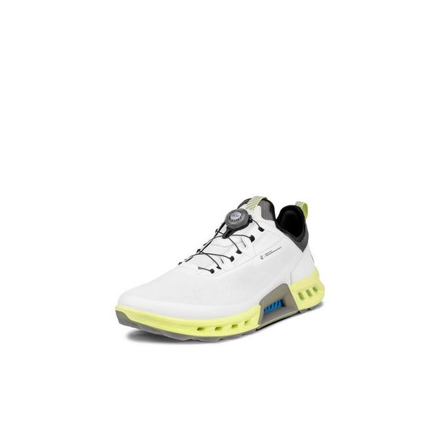 Men's BIOM C4 BOA Spikeless Golf Shoe - White/Yellow | ECCO
