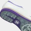 Chaussure Gallivanter en cuir sans crampons pour hommes - Blanc et mauve