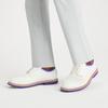 Chaussure Gallivanter en cuir sans crampons pour hommes - Blanc et mauve