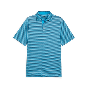 Men's MATTR Palm Deco Short Sleeve Polo PUMA