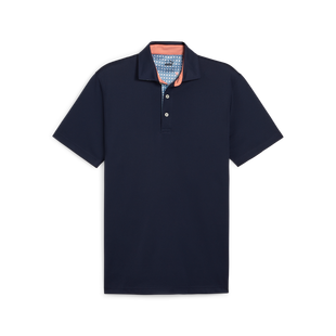 Men's Pique Gingham Solid Short Sleeve Polo PUMA