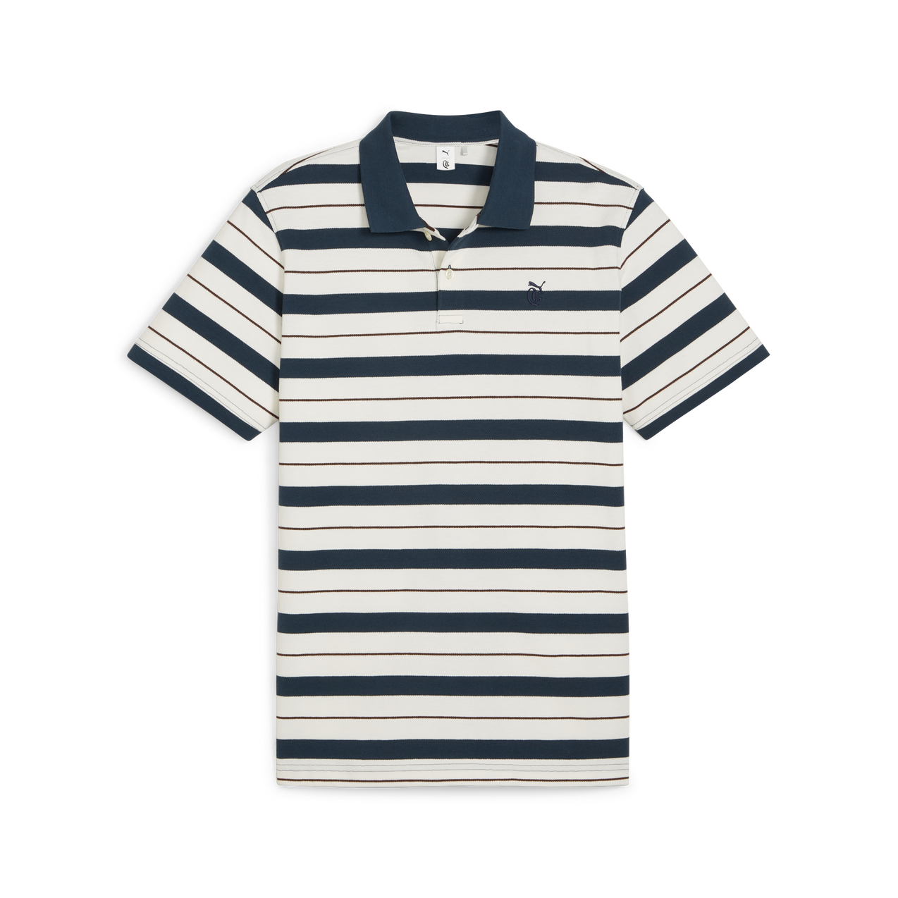 Men's Puma X Quiet Golf Sunday Stripe Short Sleeve Polo