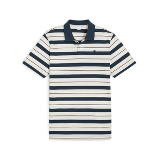 Men's Puma X Quiet Golf Sunday Stripe Short Sleeve Polo