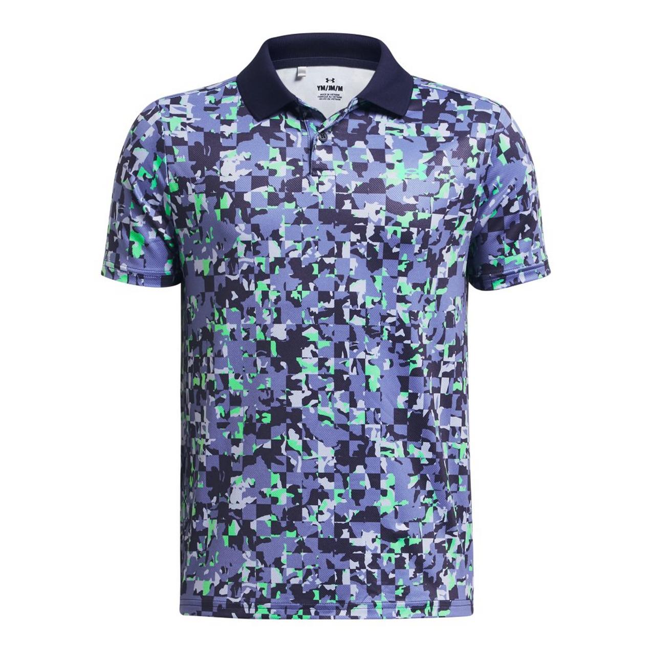 Boy's Performance Printed Short Sleeve Polo