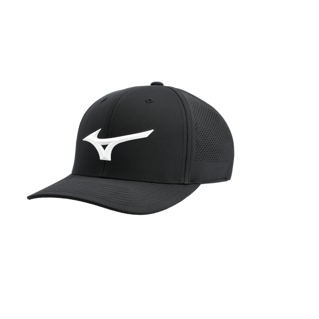 Men's Tour Vent Snapback Cap | MIZUNO | Hats | Men's | BLACK-WHITE
