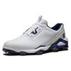 Men's Tour Alpha 24 Spiked Golf Shoe - White/Blue/Yellow