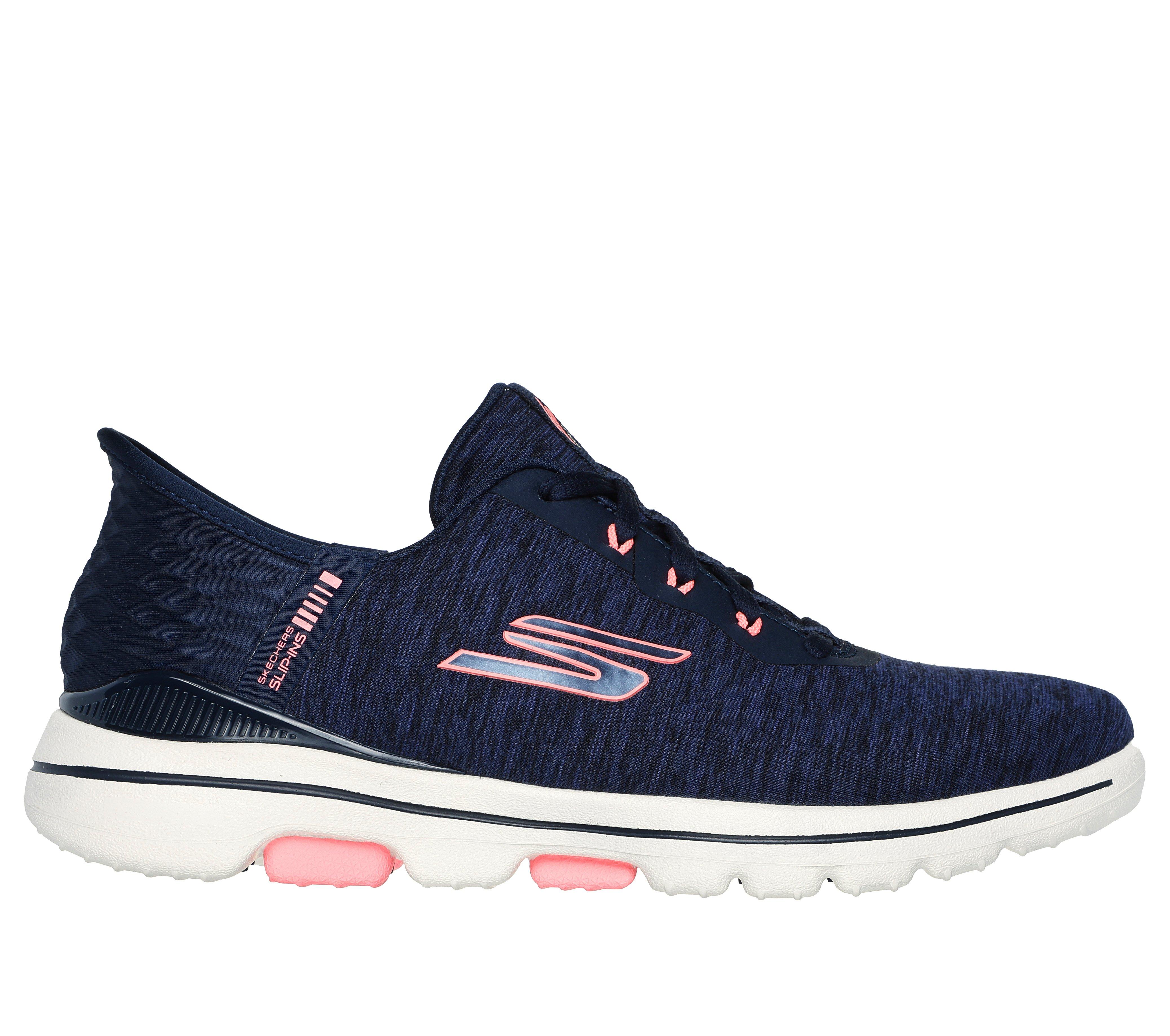 Women's Go Golf Walk 5 Slip-On Shoes - Navy/Pink