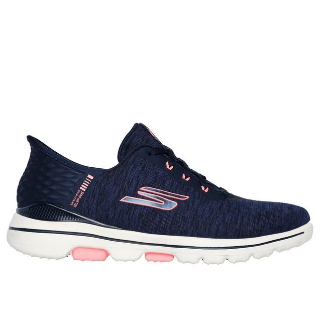 Women's Go Golf Walk 5 Slip-On Shoes - Navy/Pink SKECHERS