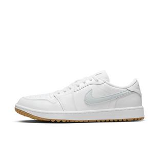 Chaussure Air Jordan 1 Low G sans crampons - Blanc/Gris