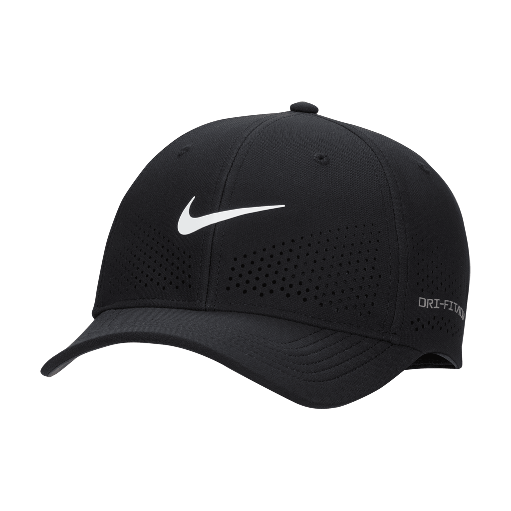 Nike | Unisex Dri-FIT ADV Rise Structured SwooshFlex Cap, Black, Size Medium/Large