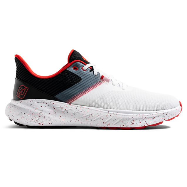 Men's Canada Flex Spikeless Golf Shoe - White/Black/Red FOOTJOY