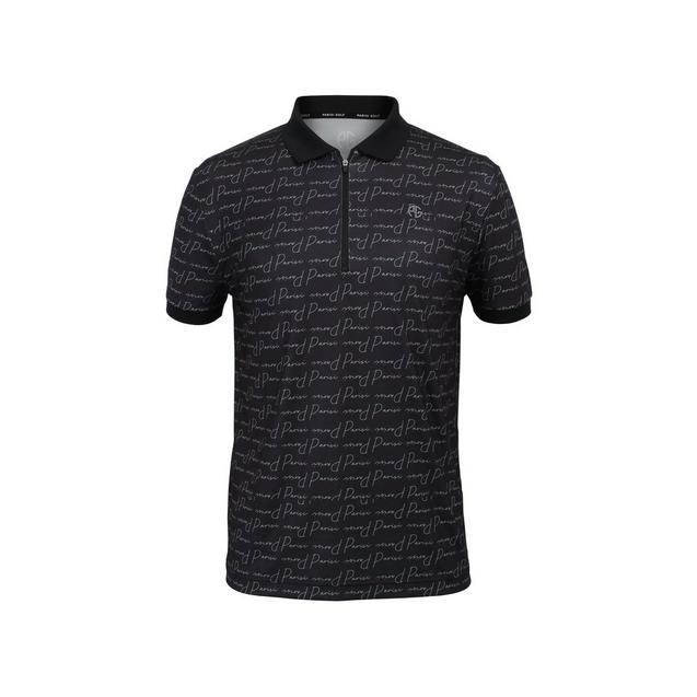 Polo Zip Aop Script pour hommes PARISI