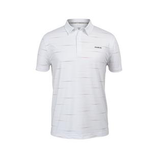 Men's Dotted Stripe Short Sleeve Polo