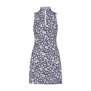 Women's Twisted Floral Zip Sleeveless Dress SAGE COLLECTIVE