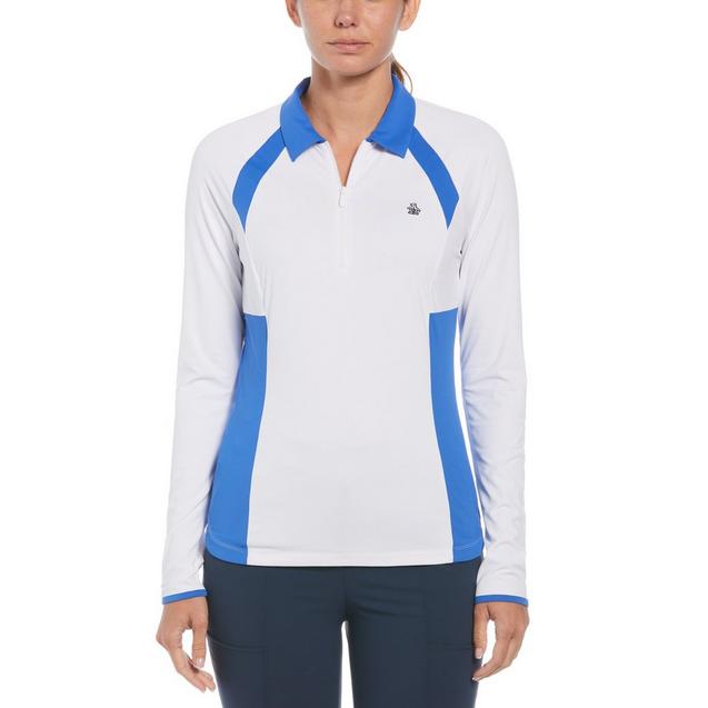 Women's Colourblock 1/4 Zip Long Sleeve Top