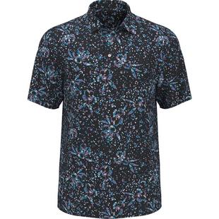 Men's Clustered Confetti Print Short Sleeve Polo