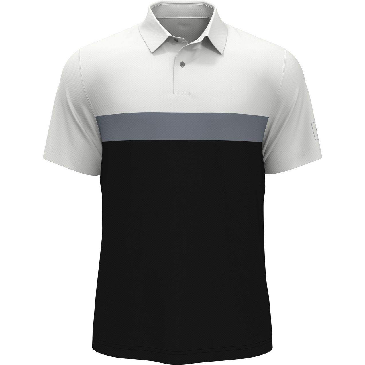 Men's Texture Blocked Short Sleeve Polo