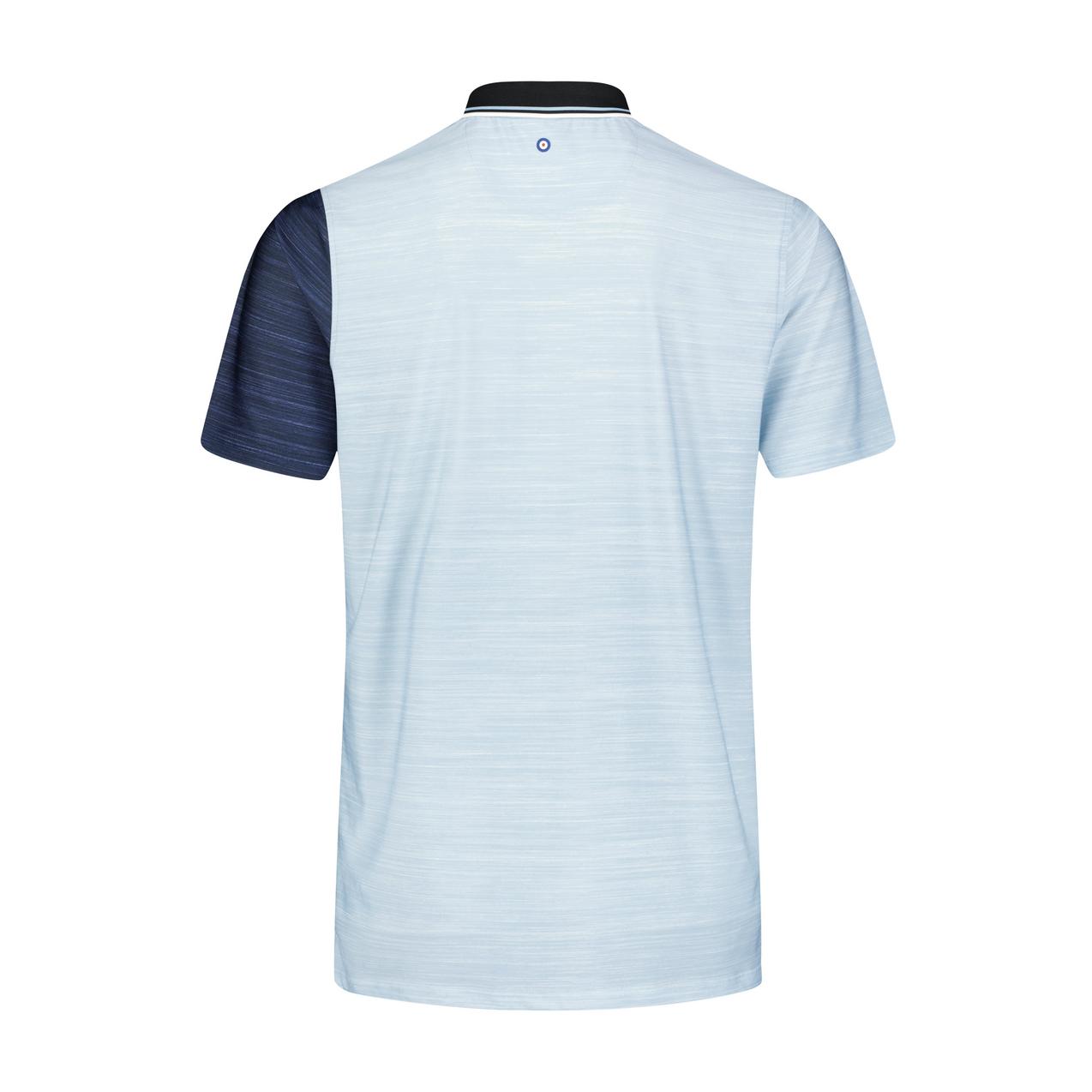 Men's Asymetrical Melange Short Sleeve Polo