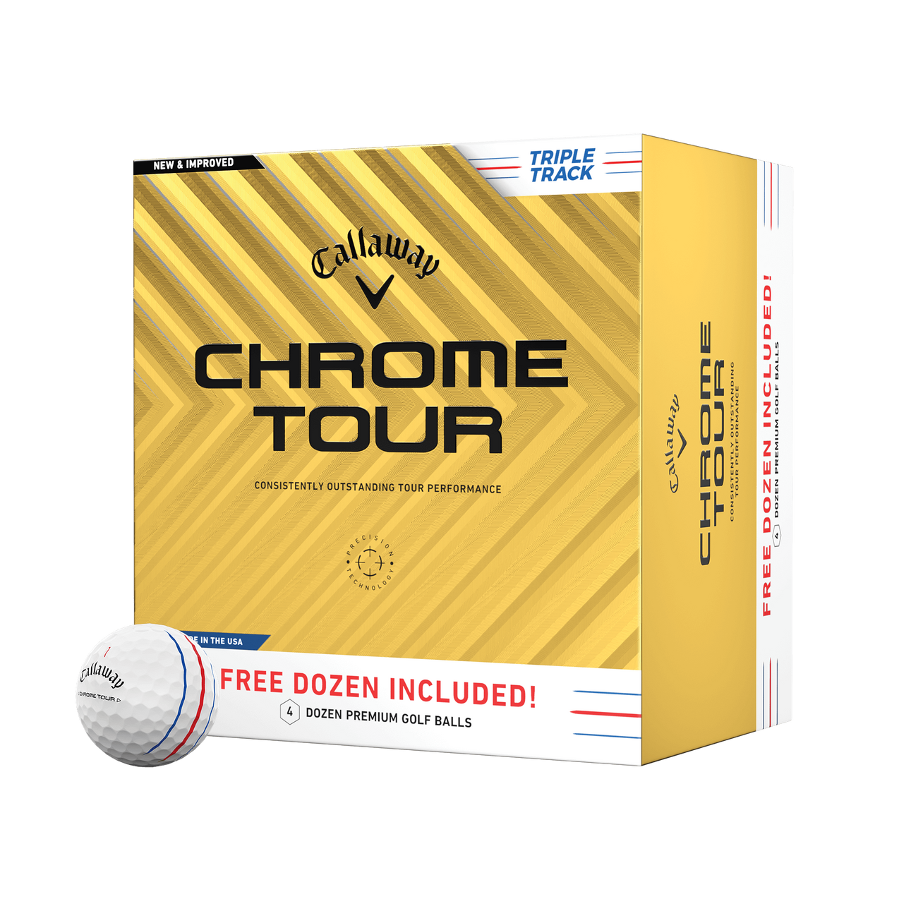 3+1 - Chrome Tour Triple Track Golf Balls