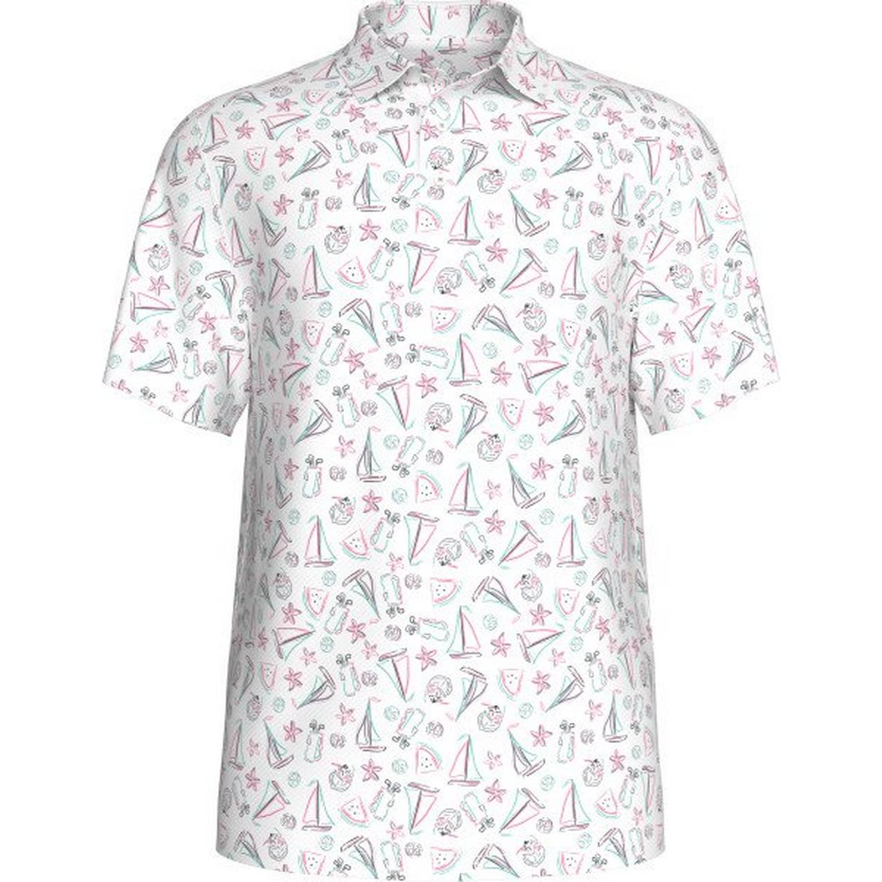 Men's Vacation Print Short Sleeve Polo