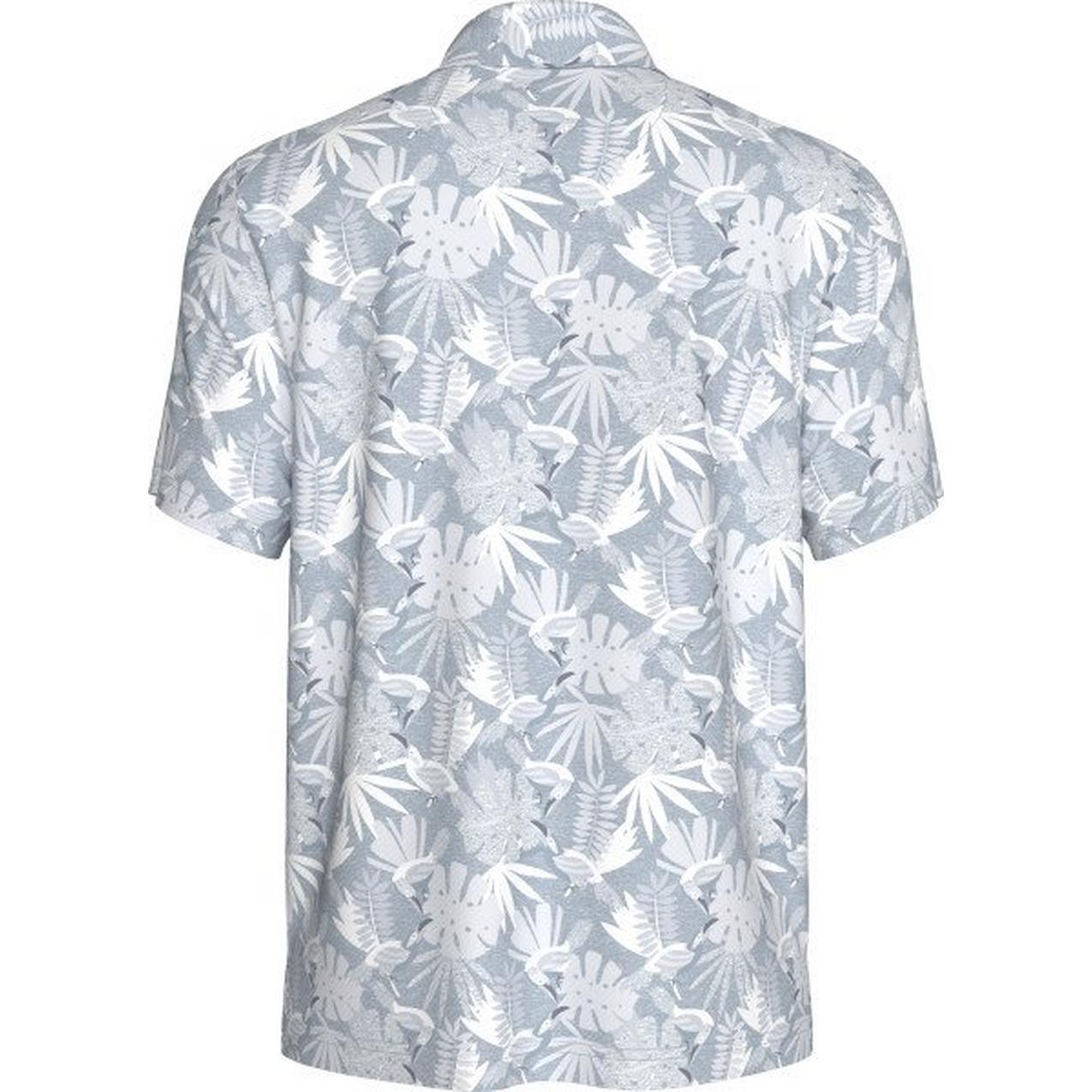 Men's Stencil Tropical Print Polo