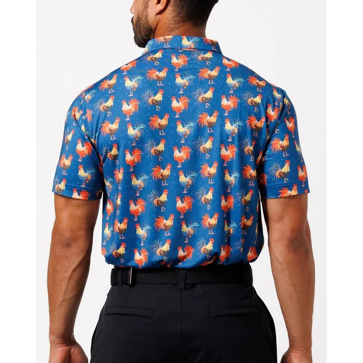 Men's Cocky Rooster Short Sleeve Polo