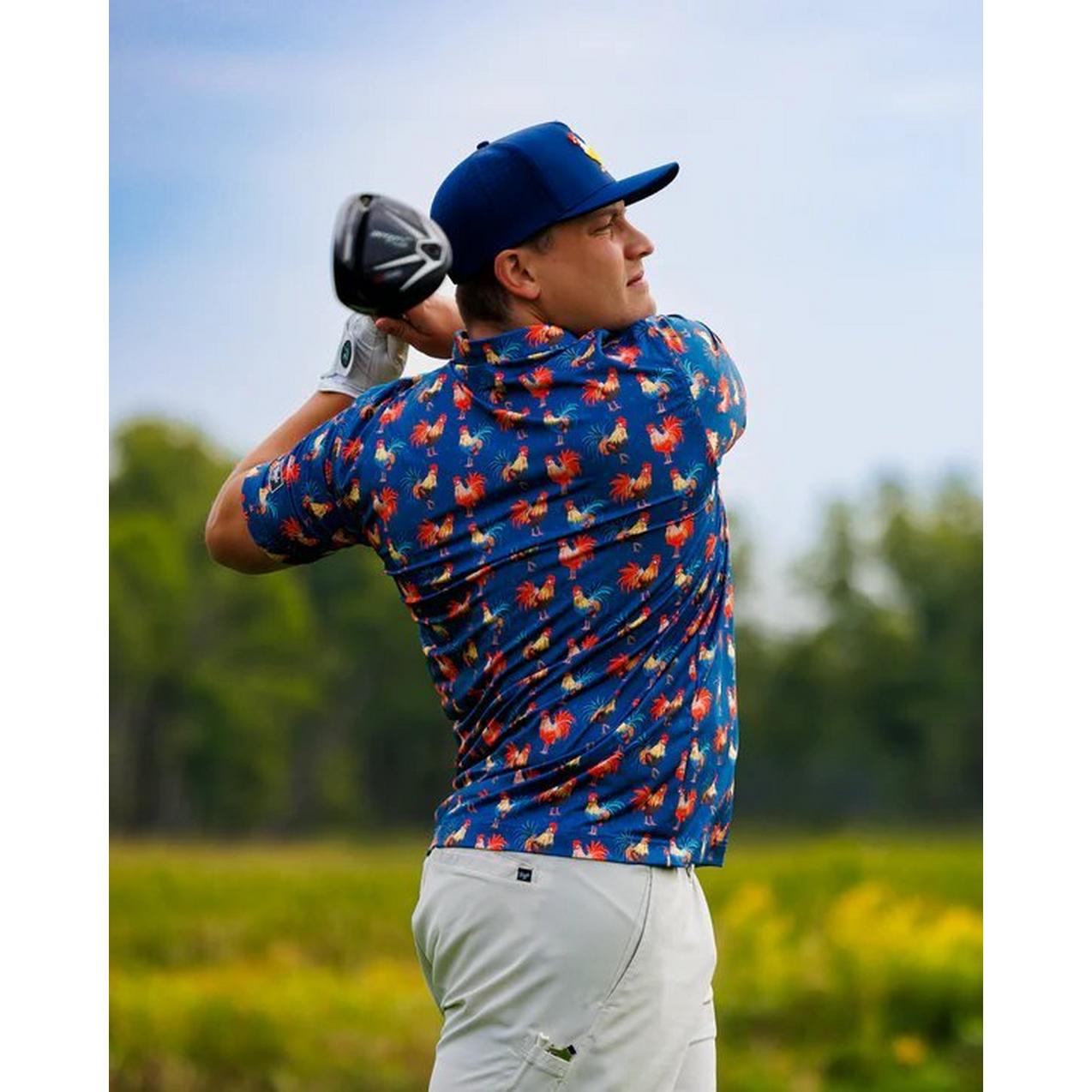 Men's Cocky Rooster Short Sleeve Polo