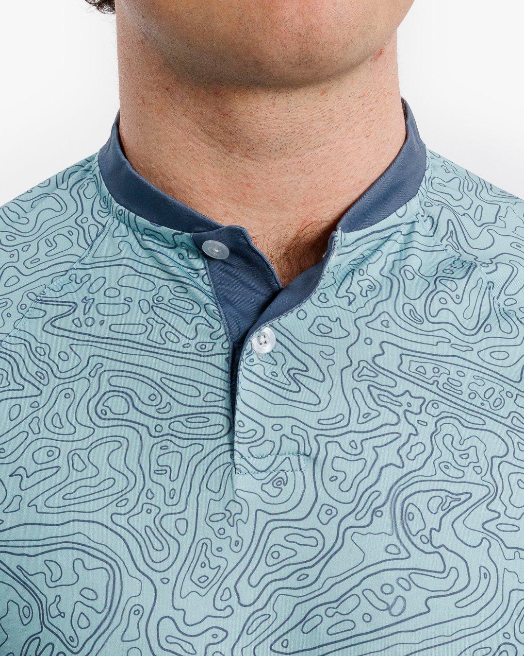 Men's Loon Lake Topographic Short Sleeve Polo