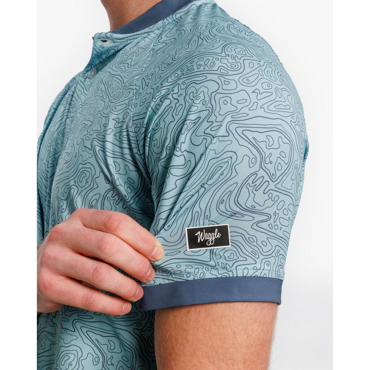 Men's Loon Lake Topographic Short Sleeve Polo