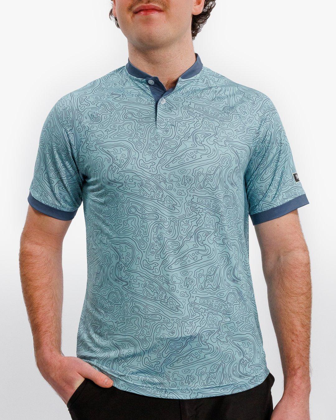 Men's Loon Lake Topographic Short Sleeve Polo