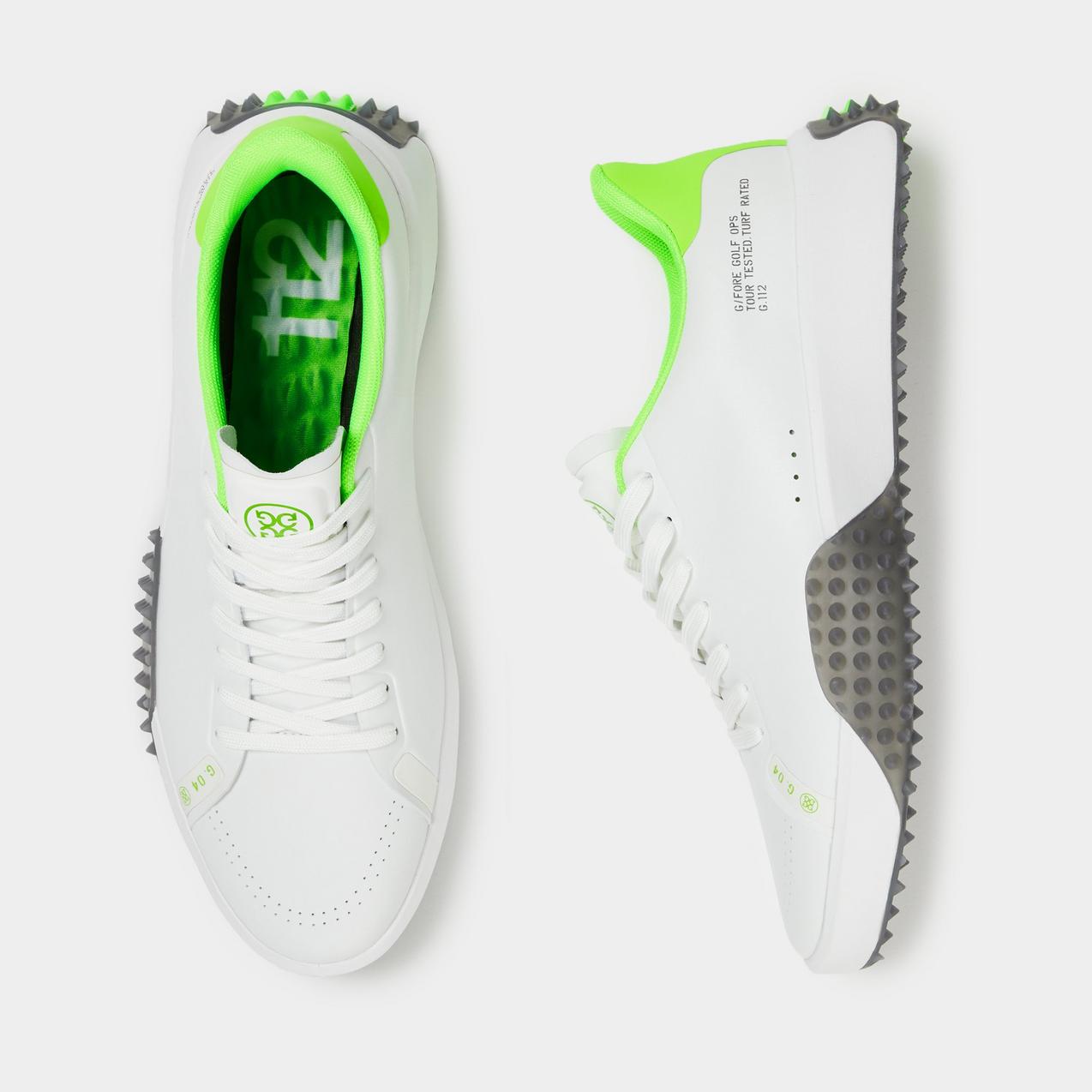 Men's G.112 P.U. Leather Spikeless Golf Shoe - White/Green | G 