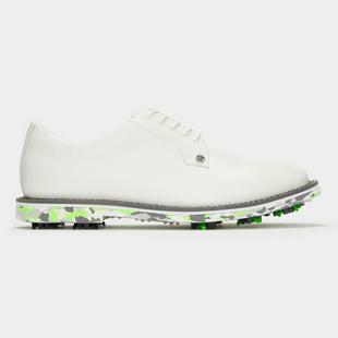 Men's Gallivanter G'Lock Full Grain Leather Spiked Golf Shoe - White/Green