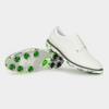 Men's Gallivanter G'Lock Full Grain Leather Spiked Golf Shoe - White/Green