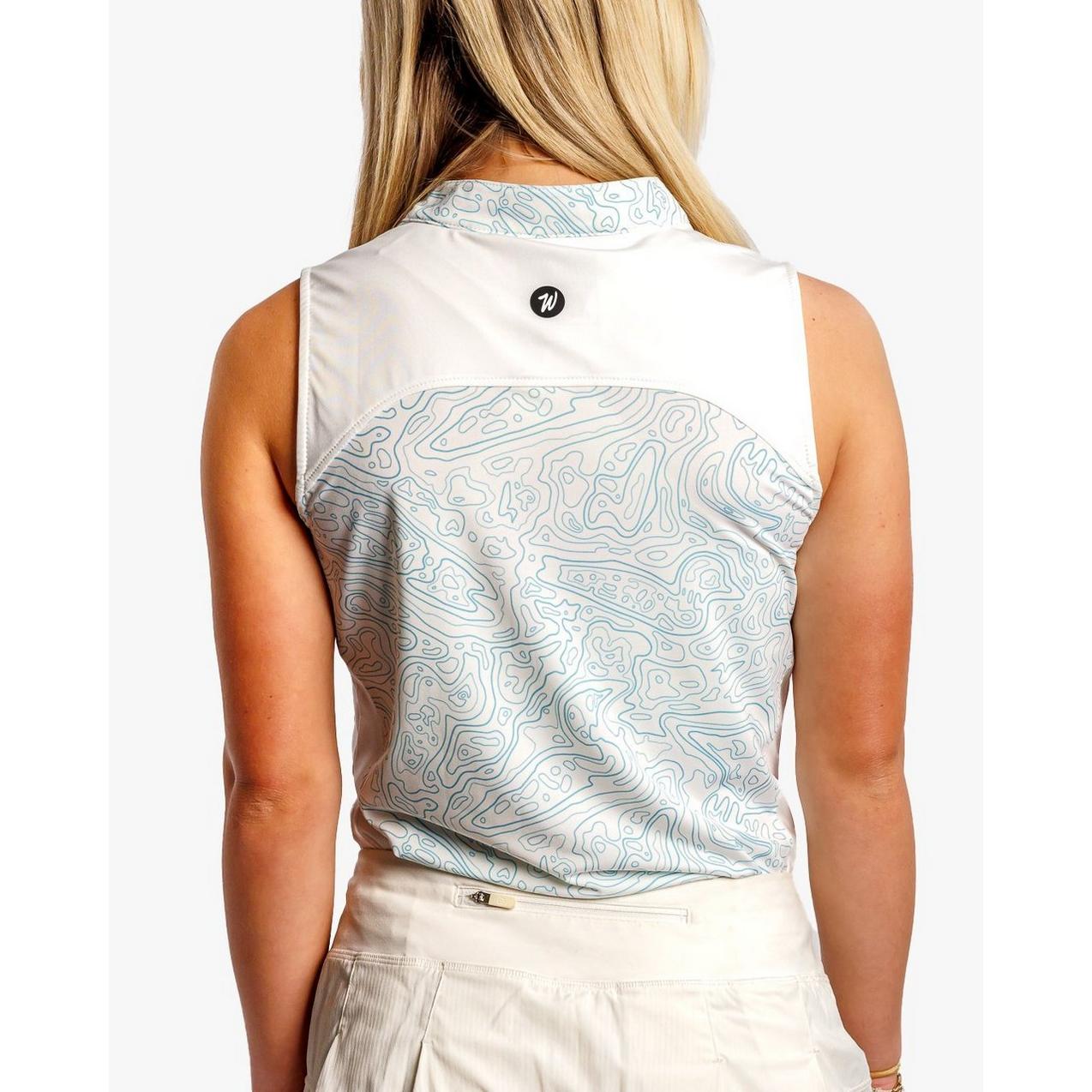 Women's Loon Lake Topographic Sleeveless Polo