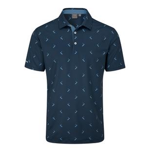 Men's Gold Putter Printed Short Sleeve Polo