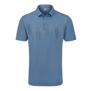 Men's Arizona Cactus Print Short Sleeve Polo PING